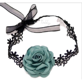 Vòng cổ, dây cổ choker hoa hồng lụa RC01