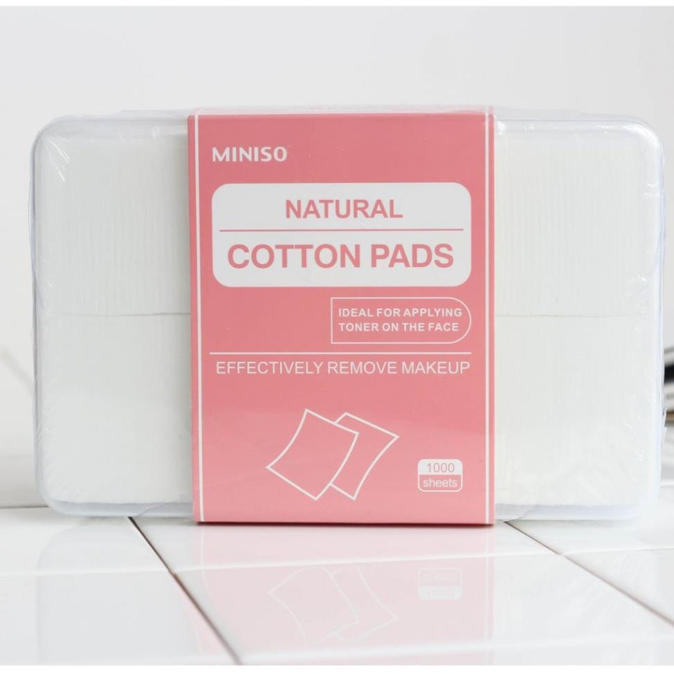 Bông tẩy trang 1000 miếng Miniso mỏng bông đắp toner hiệu quả