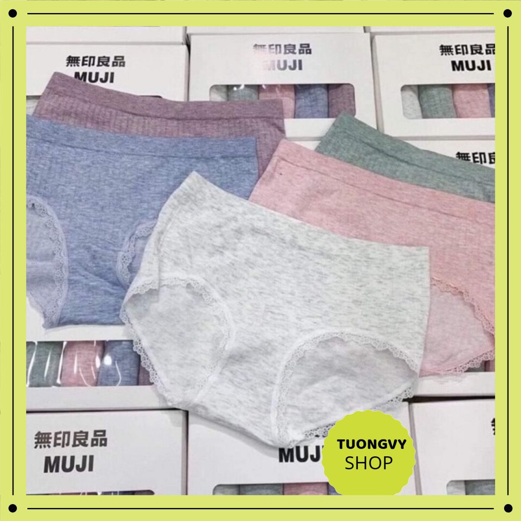 Quần lót nữ 𝑭𝒓𝒆𝒆𝒔𝒉𝒊𝒑Hộp 5 quần lót nâng mông kháng khuẩn(muối tiêu) chất coton