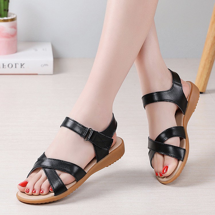 Dép sandal nữ đế thấp đi học kiểu dáng hàn quốc mới nhất 2021 đẹp hot trend- ML79