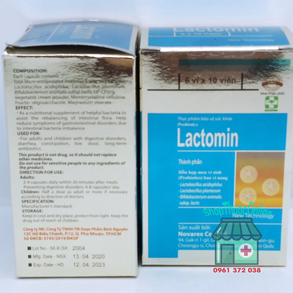 Lactomin  hỗ trợ phòng ngừa rối loạn tiêu hóa, tiêu chảy, táo bón