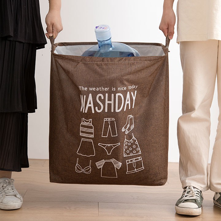 Túi vải WashDay giỏ vải đựng quần áo đựng đồ giặt vải đồ cá nhân gấp gọn đa năng deco nhà cửa đẹp xinh xắn vải canvas