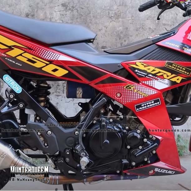 Tem rời cao cấp in UV ép nhiệt Raider FI màu đỏ. Decal chống nước, không bay màu, kích thước chuẩn