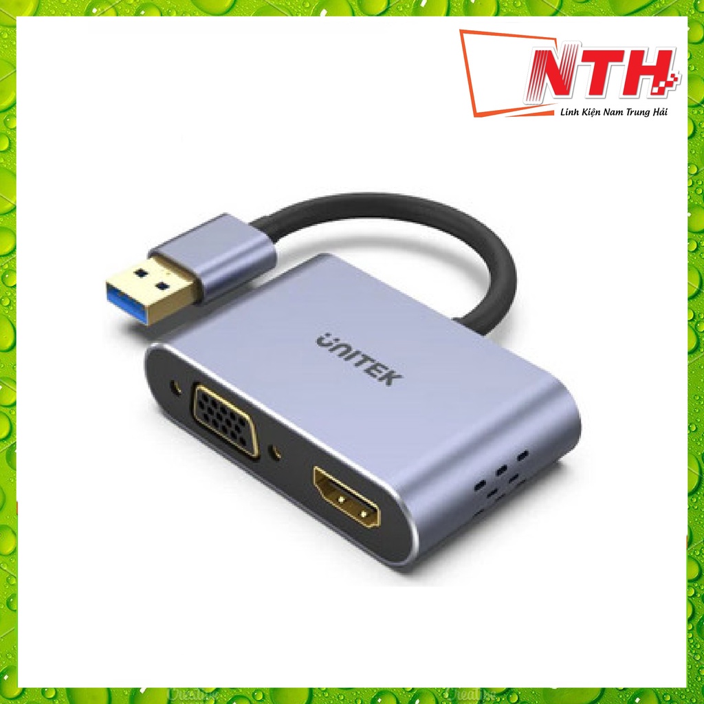 CÁP CHUYỂN ĐỔI CỔNG USB 3.0 RA CỔNG HDMI VÀ CỔNG VGA V1304A UNITEK