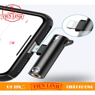 Đầu chuyển đổi âm thanh Apple Lightning sang 3.5 mm và sạc chuẩn Lightning (Đen)