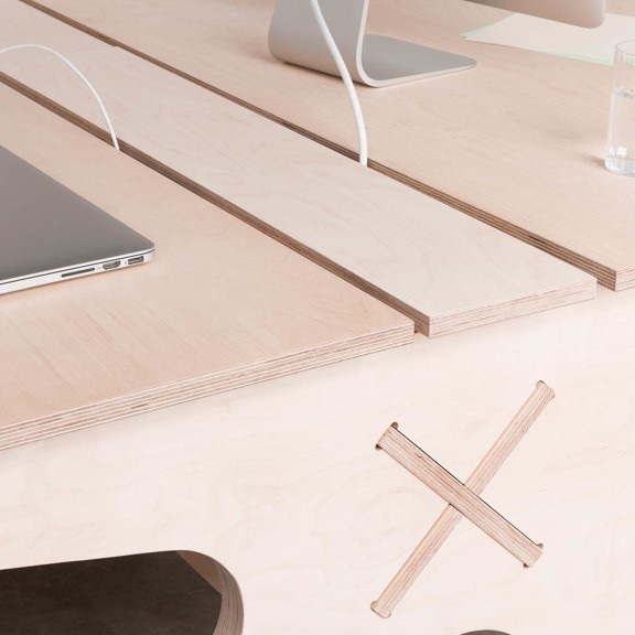Lean Desk, Bàn làm việc, bàn học, 4 người DEK_016, 160x240x74cm, bàn gỗ Scandi Home