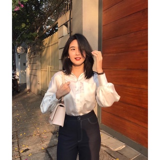 [JODE] Áo sơ mi lụa tay bồng