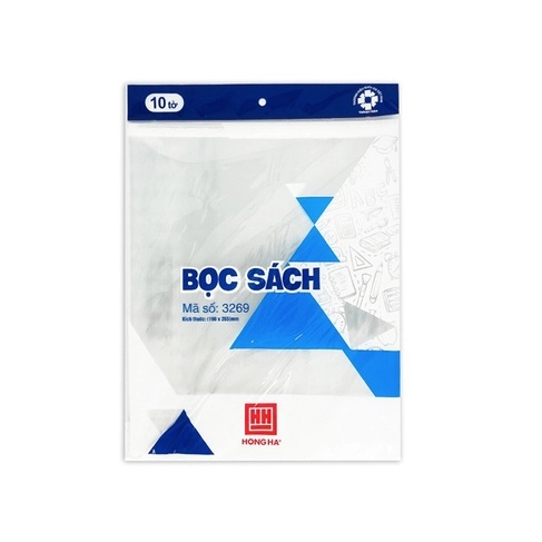 Bọc sách nylon Hồng Hà (190x265mm) 3269