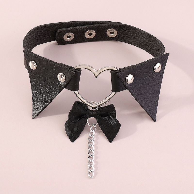 XIXI Vòng Cổ Choker Bằng Da Màu Đen Phong Cách Punk Gothic Punk Có Thể Điều Chỉnh Cho Nữ