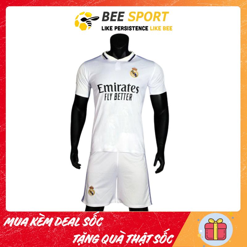 Áo bóng đá Real - Áo đá bóng thun lạnh cao cấp, thấm hút, thoáng mát, bền màu