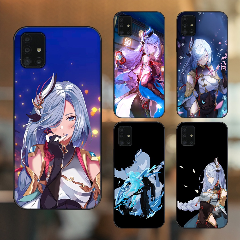 Ốp lưng Samsung A51, A71 viền đen in hình Shenhe Genshin Impact