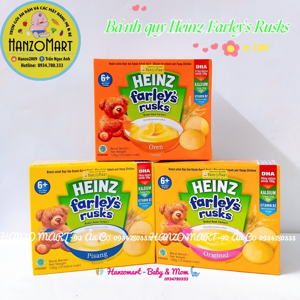 Bánh ăn dặm cho bé bánh quy Heinz 6m+