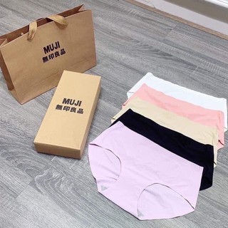 HÀNG NEW NHẬT XỊN_ Hộp 5 Quần Lót Nữ Lụa MUJI
