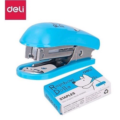 Dập ghim số 10 Deli 0253, ( Kèm 1 hộp ghim )