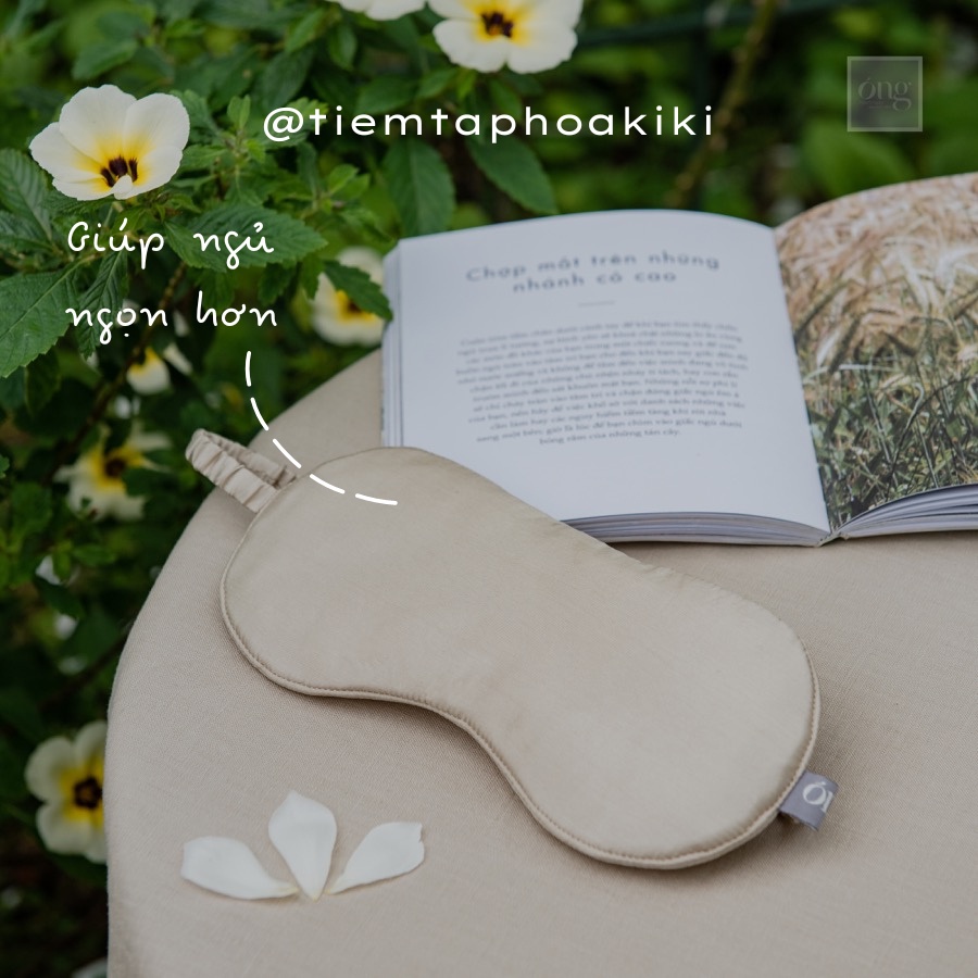 Bịt mắt ngủ 100% tơ tằm - dịu nhẹ với da mắt nhạy cảm, giữ ẩm da vùng mắt trong khi ngủ