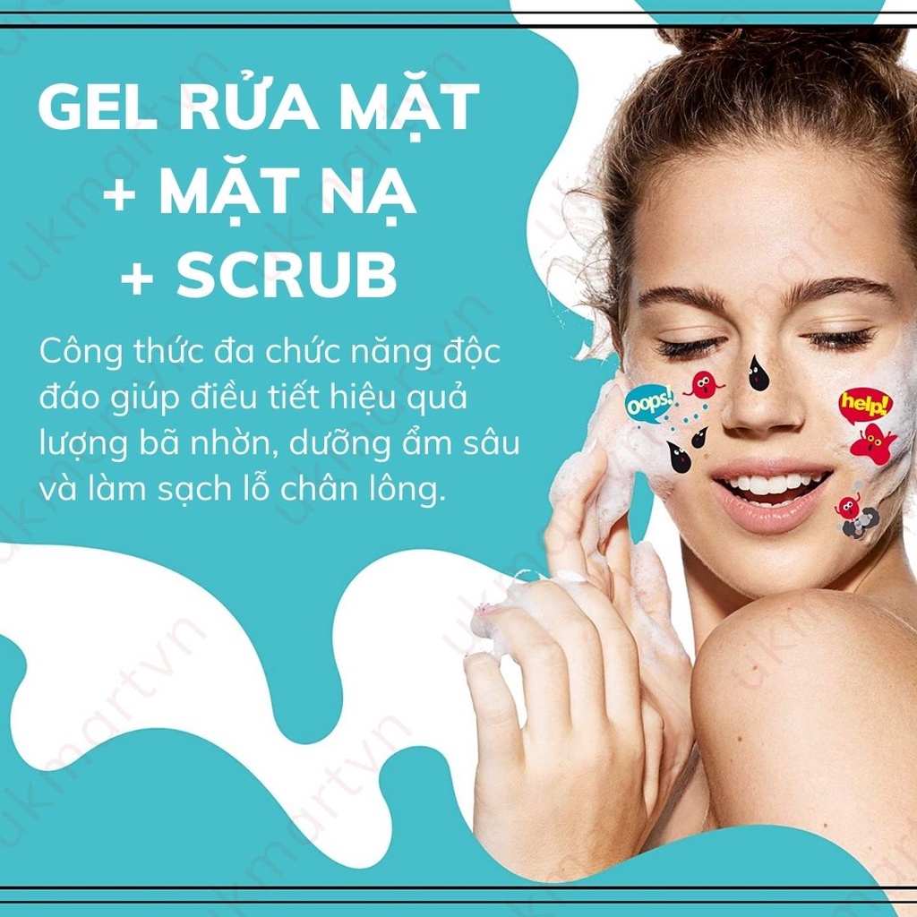 Gel Rửa Mặt Sạch Sâu Ngừa Mụn 3 Trong 1 Clean Your Skin Eveline 200ml