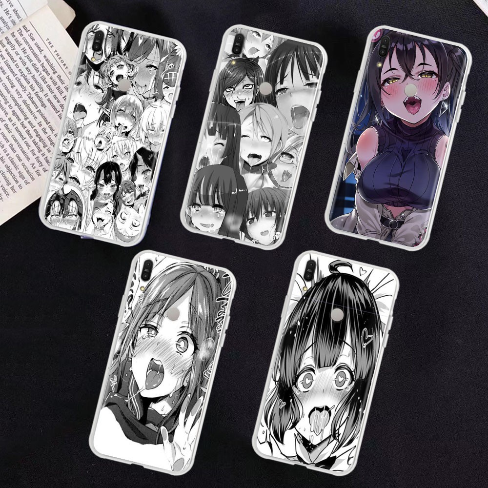Ốp Điện Thoại Trong Suốt In Hình Anime Ahegao Cho Asus Zenfone 4 Selfie 3s Pro 3 Zoom Max Plus