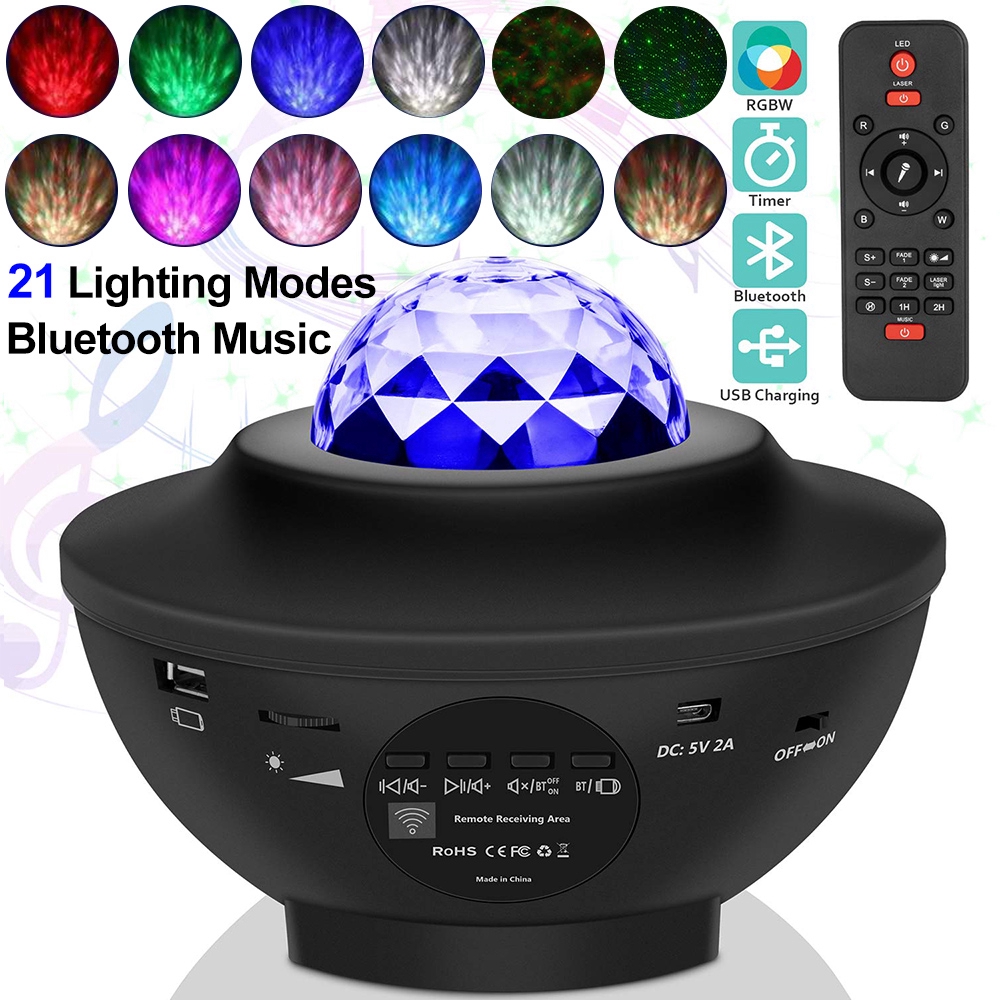 Đèn Ngủ Hình Bầu Trời Sao Có Điều Khiển Từ Xa Kết Nối Bluetooth