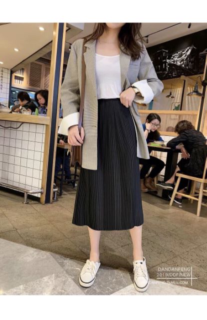 Chân váy dập li hàng Quảng Châu