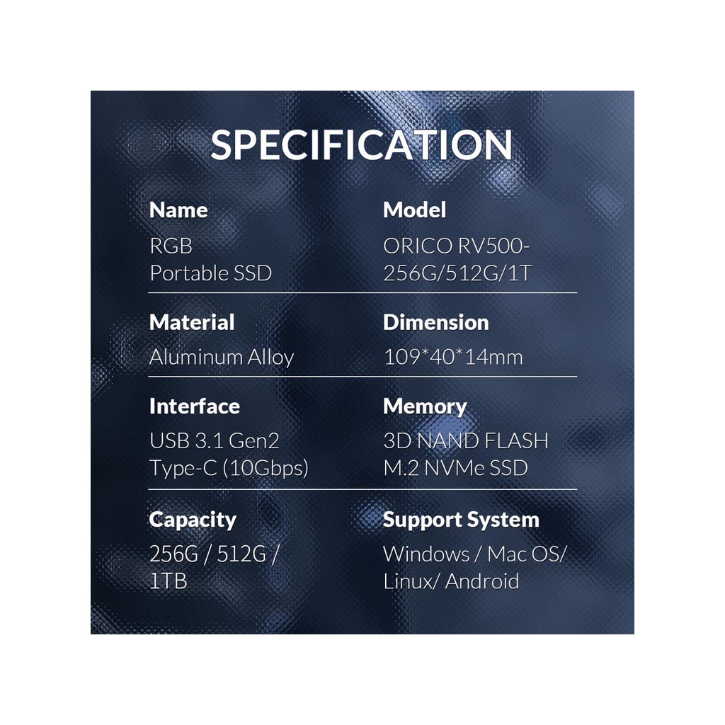 Ổ Cứng Di động 1TB SSD USB 3.1 Gen2 Type-C M.2 NVMe ORICO | BigBuy360 - bigbuy360.vn