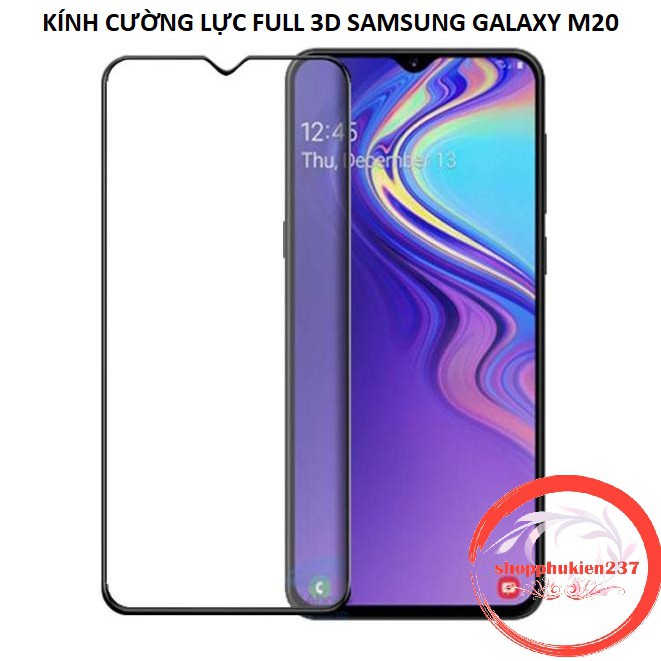 [Freeship toàn quốc từ 50k] KÍNH CƯỜNG LỰC 3D SAMSUNG M20 KÍNH FULL MÀN 3D VIỀN ĐEN