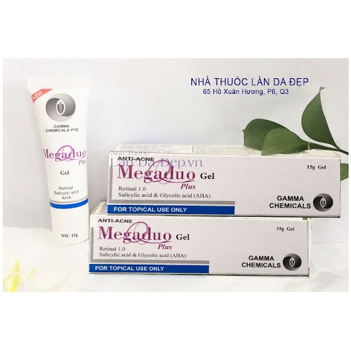 Megaduo Gel 15g Bản AHA và Plus Retinal 1.0 Giảm Mụn Thâm, Trứng Cá, Dưỡng Da