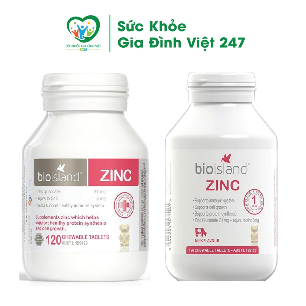 Viên Uống Kẽm Zinc Bio Island Úc - Giúp bé phát triển toàn diện