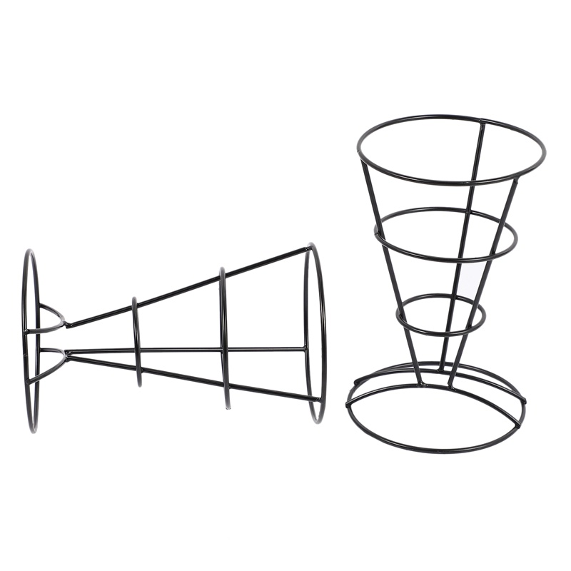 Set 2 Giá Đỡ Hình Nón Kiểu Pháp Cho Khoai Tây Chiên Cá Và Chip