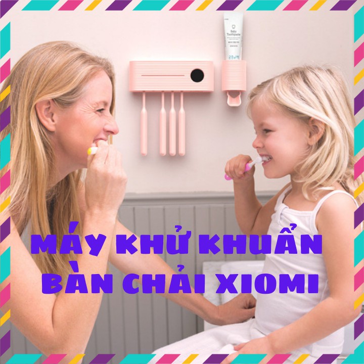 Máy khử khuẩn bàn chải Xiaomi, khử khuẩn bằng tia UV- kèm kệ lấy kem đánh răng