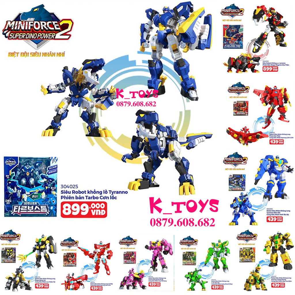 Miniforce 2 - Biệt Đội Siêu Nhân Nhí - Robot Siêu Khủng Long và Siêu Nhân - Chính Hãng