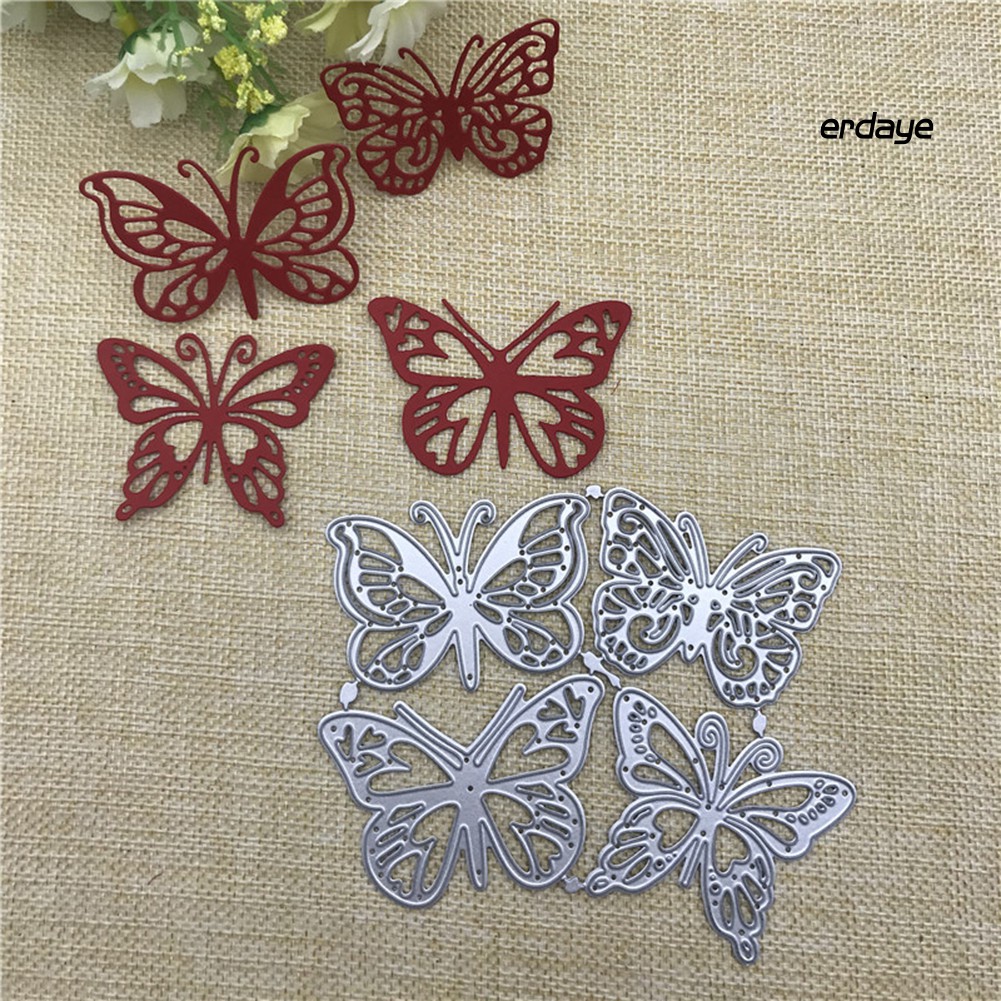 Set khuôn cắt giấy kim loại hình bướm xinh xắn
