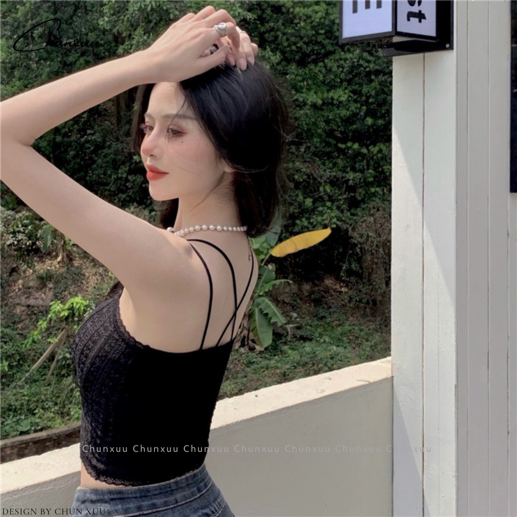 Áo bra nữ ren mềm dáng lửng ChunXuu, thiết kế có mút đệm dây kép siêu gợi cảm - BR13