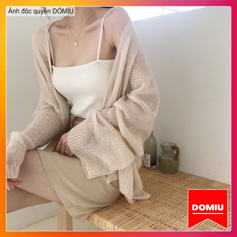 Áo cadigan nữ DOMIU len mỏng phong cách Hàn Quốc KL01 | BigBuy360 - bigbuy360.vn