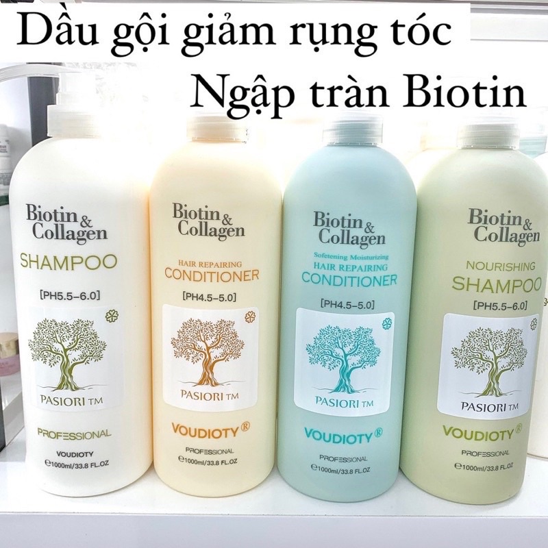 Dầu Gội BIOTIN COLLAGEN TRẮNG Kích Mọc Tóc Siêu Mềm Mượt 500ml Đến 1000ml