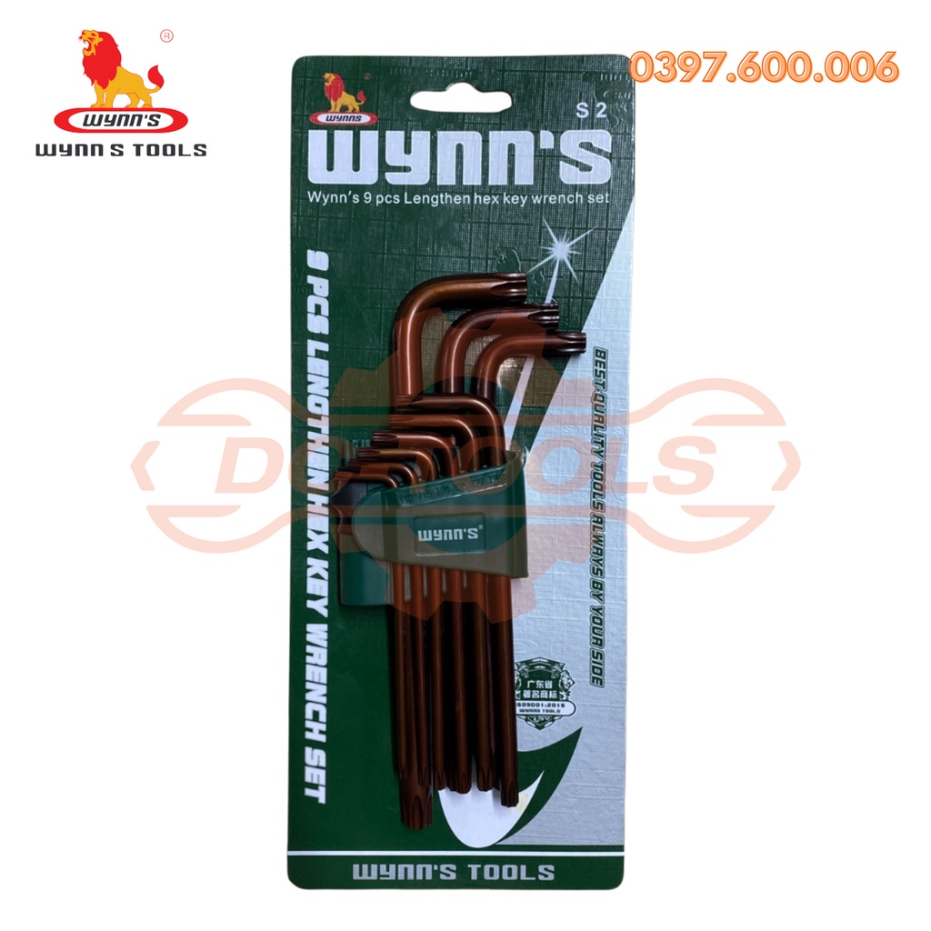 BỘ LỤC GIÁC HOA THỊ NÂU DÀI VÀ NGẮN W9912B W9912B s2 WYNN'S