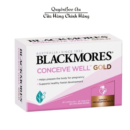 Viên uống tăng khả năng thụ thai Blackmores Conceive Well Gold - Úc 56v