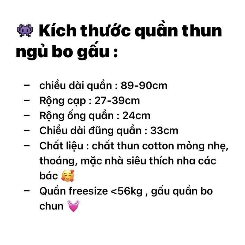 Quần thun ngủ bo gấu (ảnh thật shop chụp kèm video)