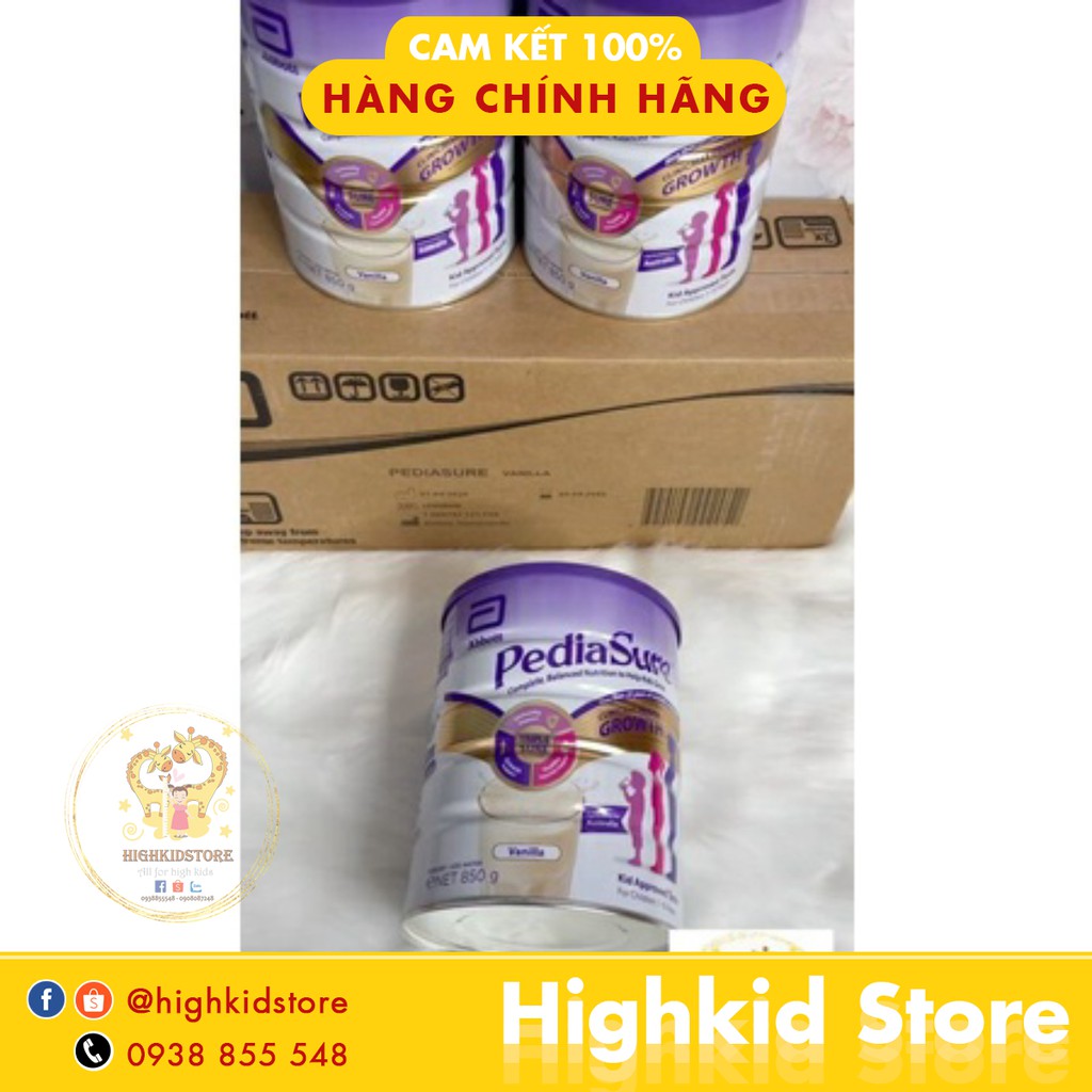 Sữa bột Pediasure Úc 850g - Vị Vani Date mới