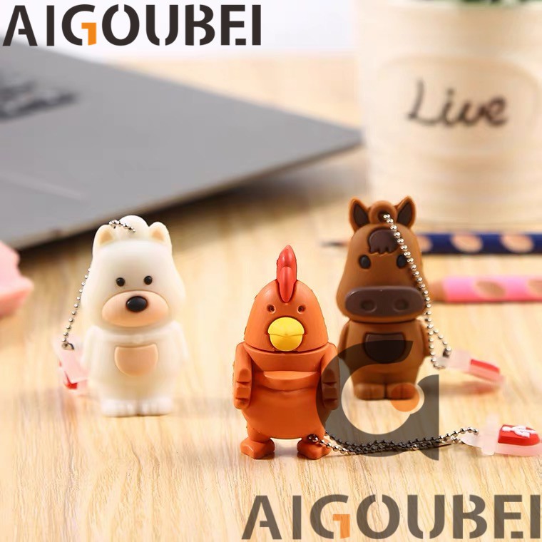 USB 2.0 với vỏ silicon kiểu con giáp Trung Hoa đáng yêu 16GB / 32GB / 64GB / 128GB dành cho laptop