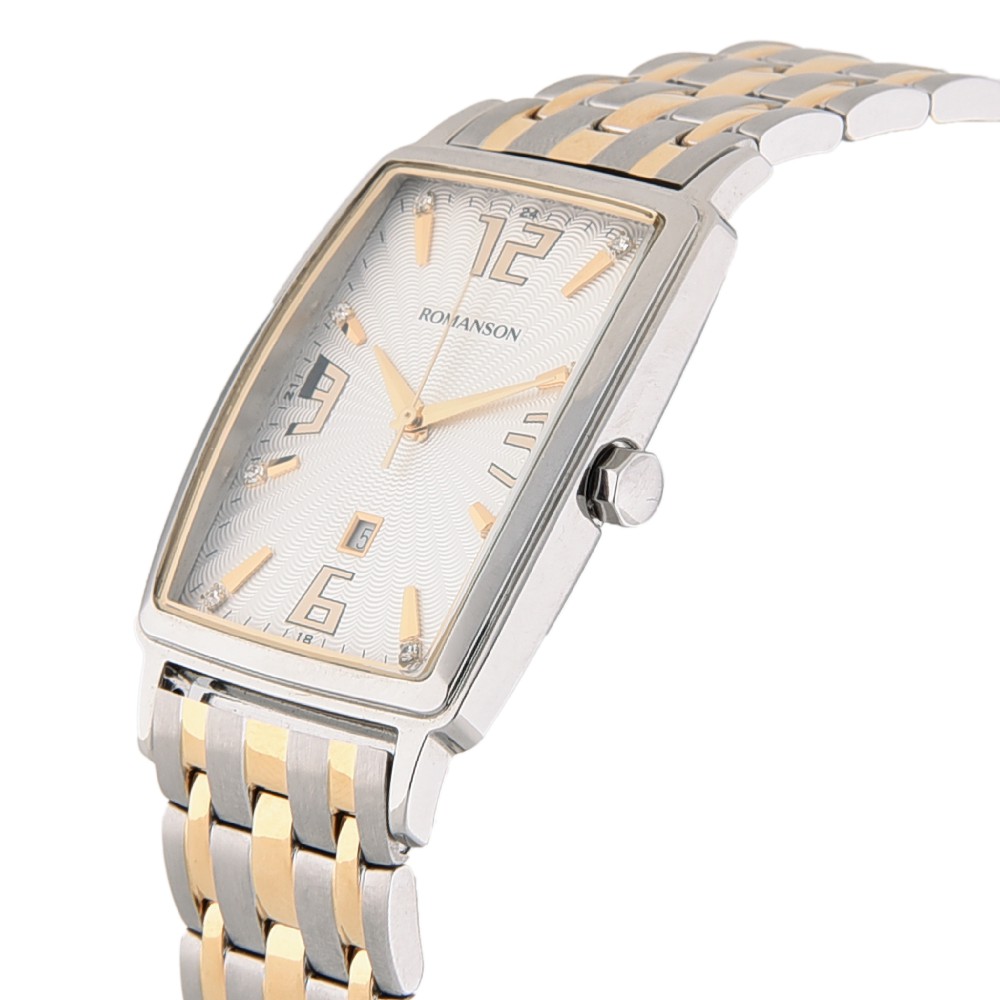 Đồng hồ Romanson Men Watch DM5127MCWH nam mặt mỏng kính chống xước máy Thụy Sĩ chống nước dây thép cao cấp chính hãng