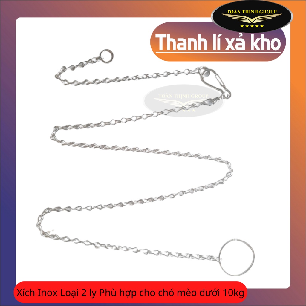 Dây Xích Chó Mèo Chất Liệu Inox 2 Móc Đảm Bảo Chất Lượng, Chắc Chắn