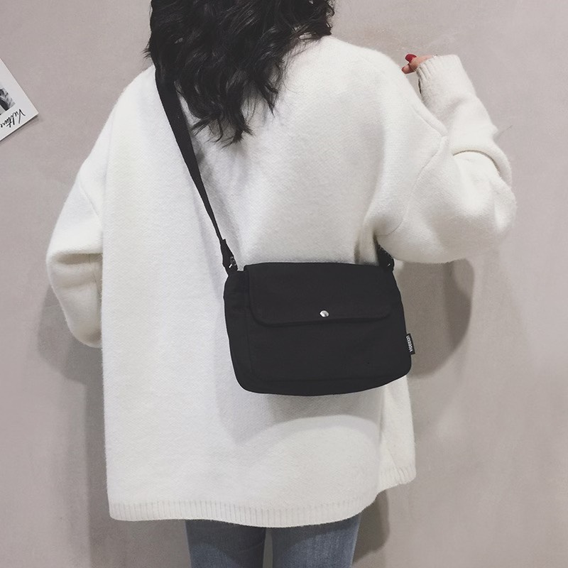 Túi Vải Canvas Cao Cấp Đa Năng Có Nắp Gập 489 Thời Trang Dạo Phố Cực Đẹp