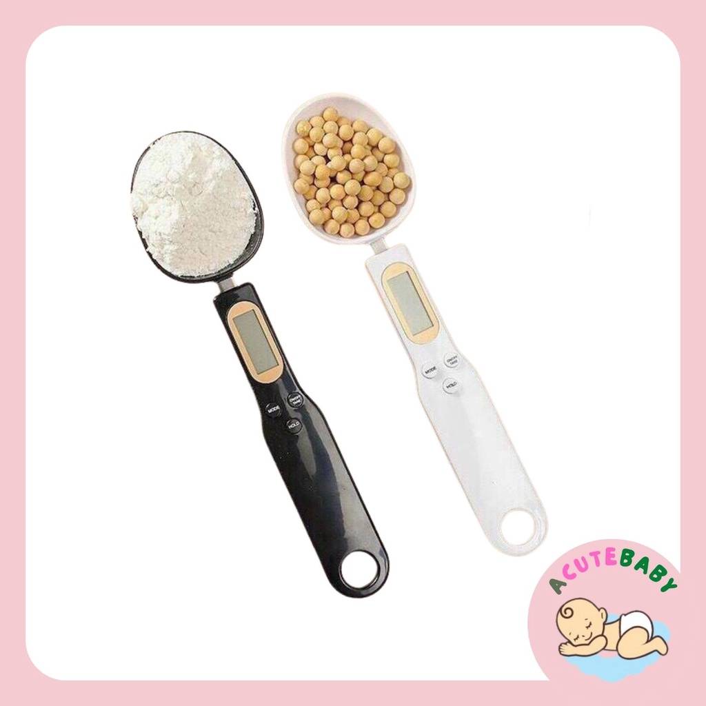 Thìa cân tiểu ly điện tử đong gia vị nguyên liệu làm bánh và đồ ăn dặm cho bé 500/0,1g Acute Baby