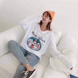 Áo thun dài tay Mickey Friend nhiều màu