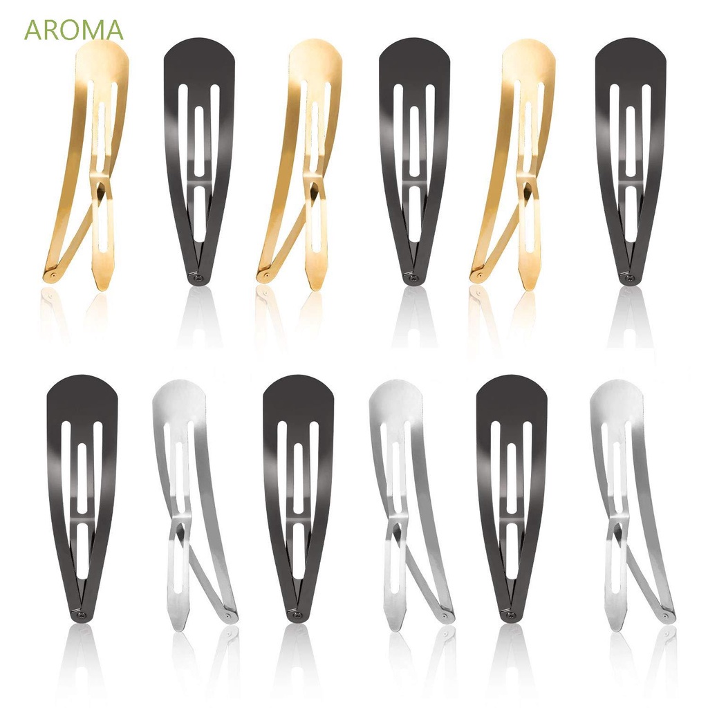 Kẹp tóc BB bằng kim loại màu đen bền bỉ tiện dụng cho nữ