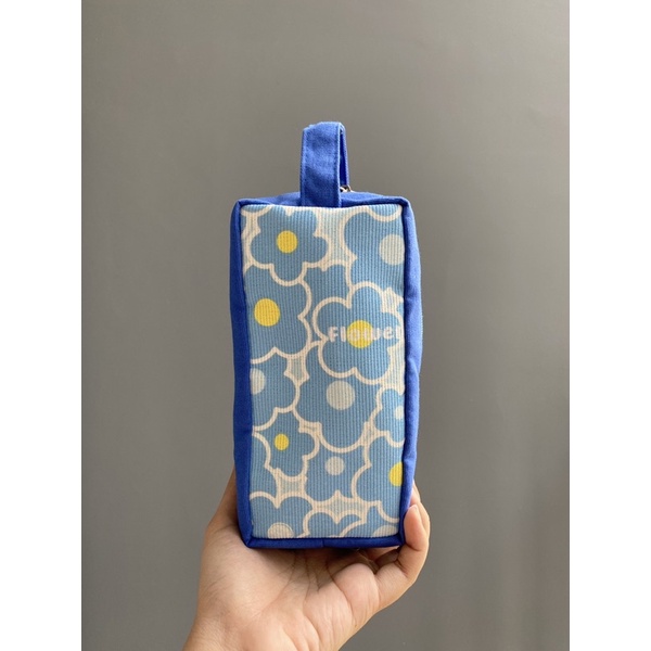 Hộp Bút Vải Canvas Màu Xanh