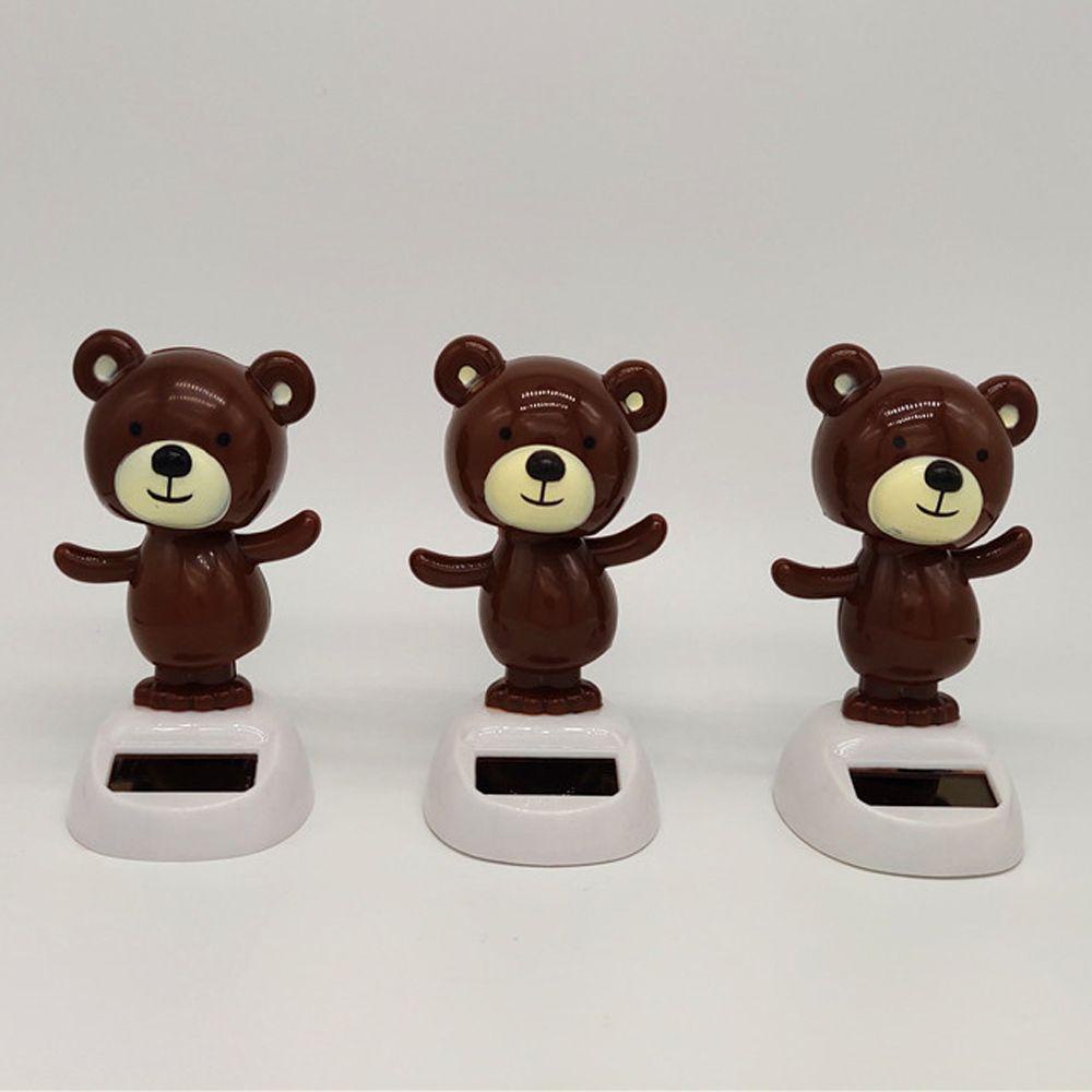 Đồ trang trí Gấu Lắc Đầu Trang Trí Bảng Điều Khiển Xe Hơi Chạy Bằng Năng Lượng Mặt Trời