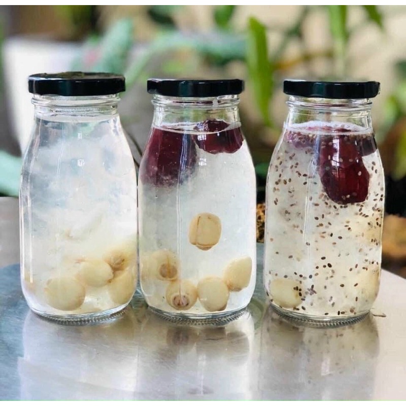 CHAI THUỶ TINH 200ml NẮP THIẾC/ CHAI NƯỚC ÉP 200ml