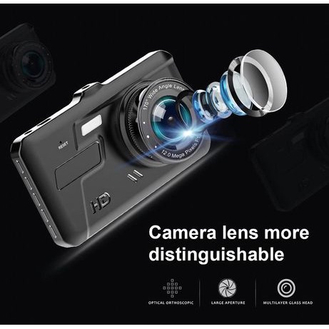 Camera hành trình ô tô A6 Plus và A4 Full HD Đèn LED,ghi hình trước sau, màn hình cảm ứng,thẻ nhớ 32G-HaNoi_Autoshop