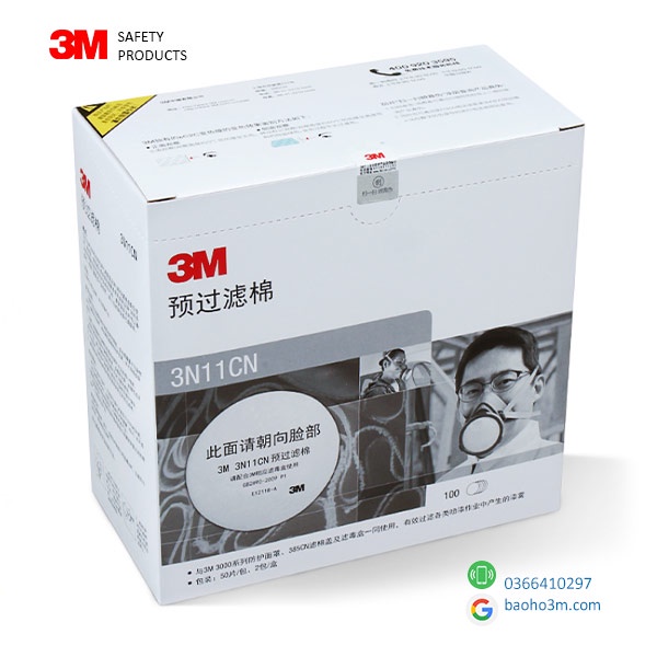 20 Miếng lọc bụi 3M 3N11CN - bông lọc 3M 3N11
